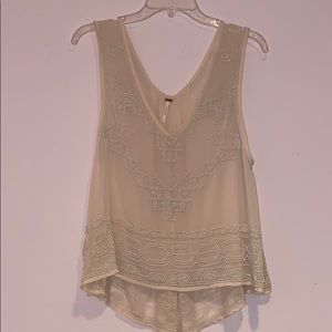 Free people sheer beaded top